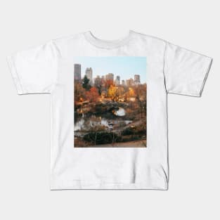 Central Park Sunset Kids T-Shirt